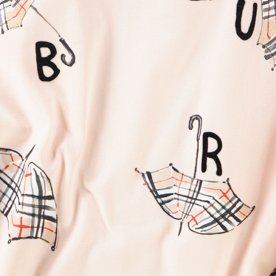Burberry Kinder Meisjes T-Shirt In Licht Roze