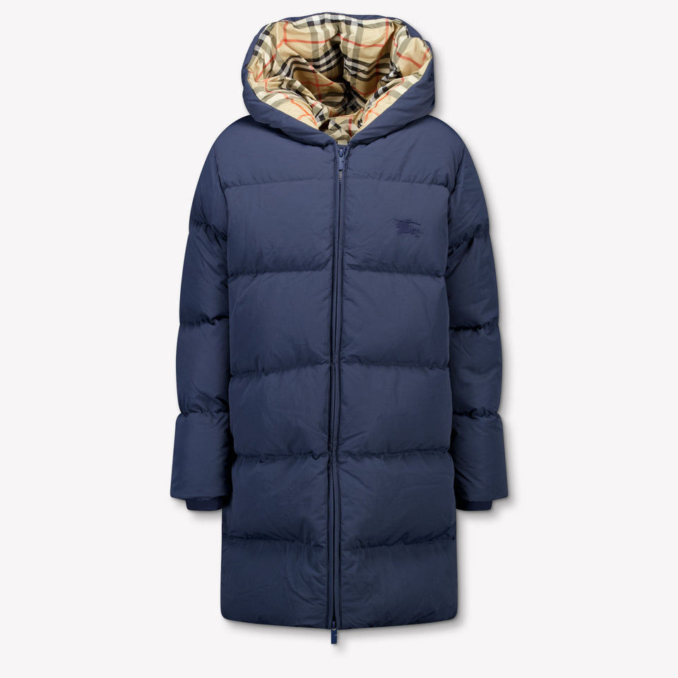 Burberry George Kinder Jongens Winterjas In Donker Blauw