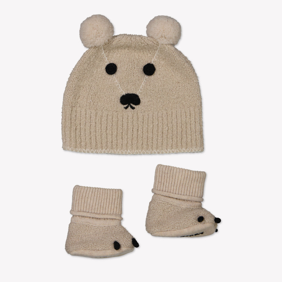 Burberry Baby Unisex Muts In Licht Beige