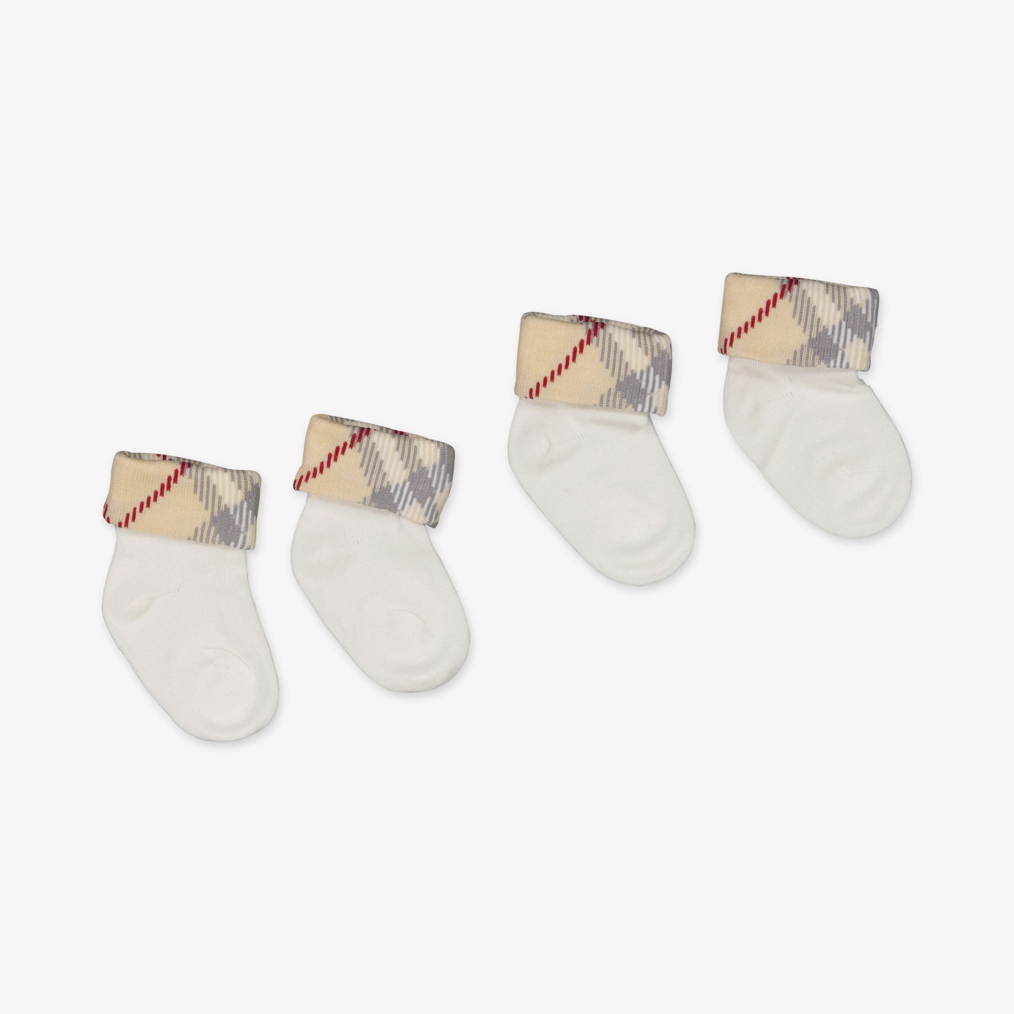Burberry Baby Unisex Sokjes In Wit
