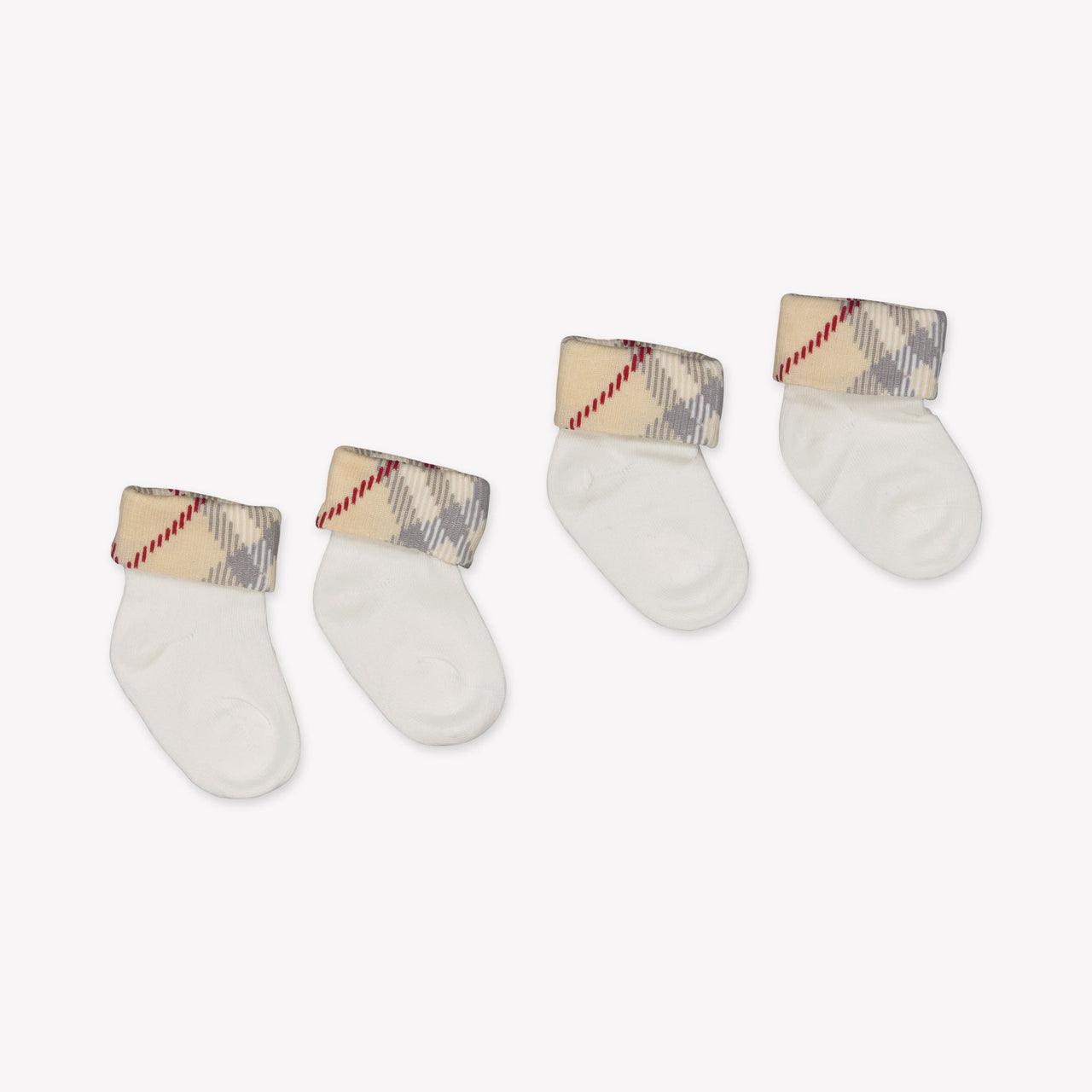 Burberry Baby Unisex Sokjes In Wit