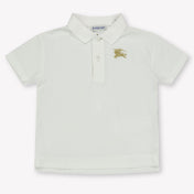 Burberry Baby Jongens Polo In Wit