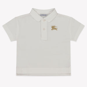 Burberry Baby Jongens Polo In Wit
