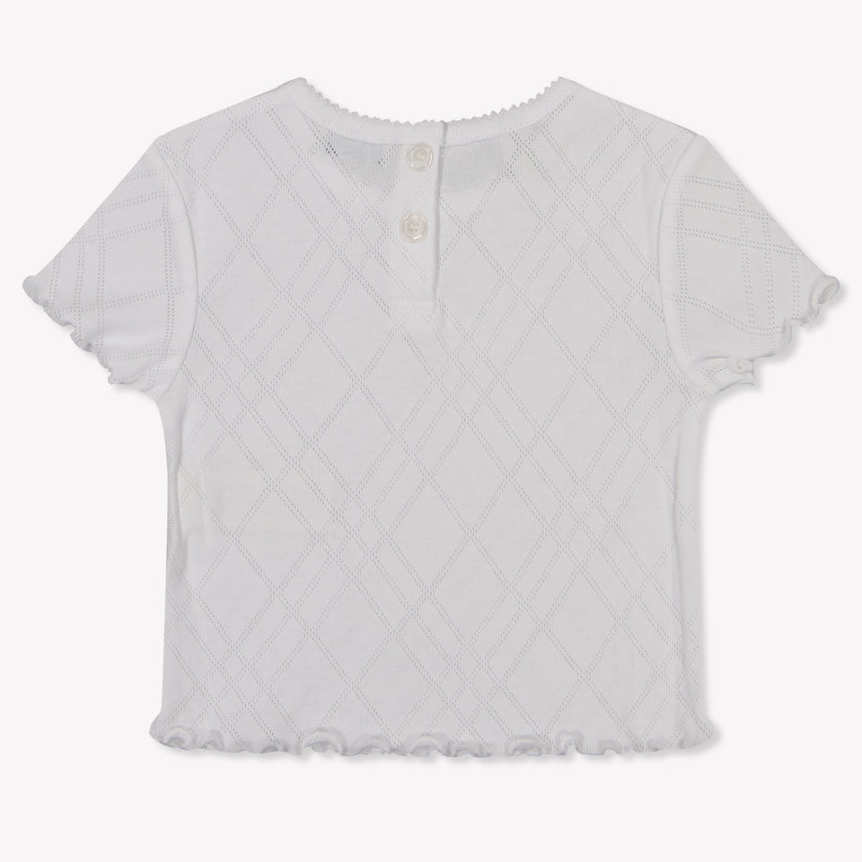 Burberry Pennybear Baby Meisjes T-Shirt In Wit