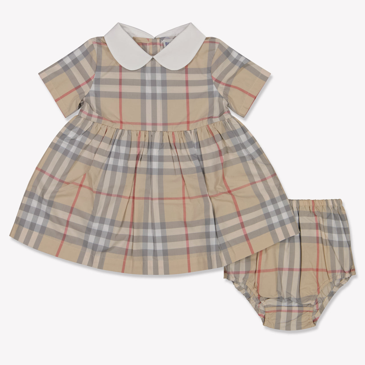 Burberry Geraldine Baby Meisjes Jurk In Licht Beige