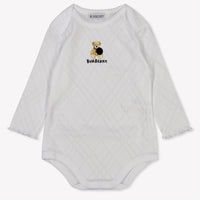 Burberry Baby Meisjes Rompertje In Wit