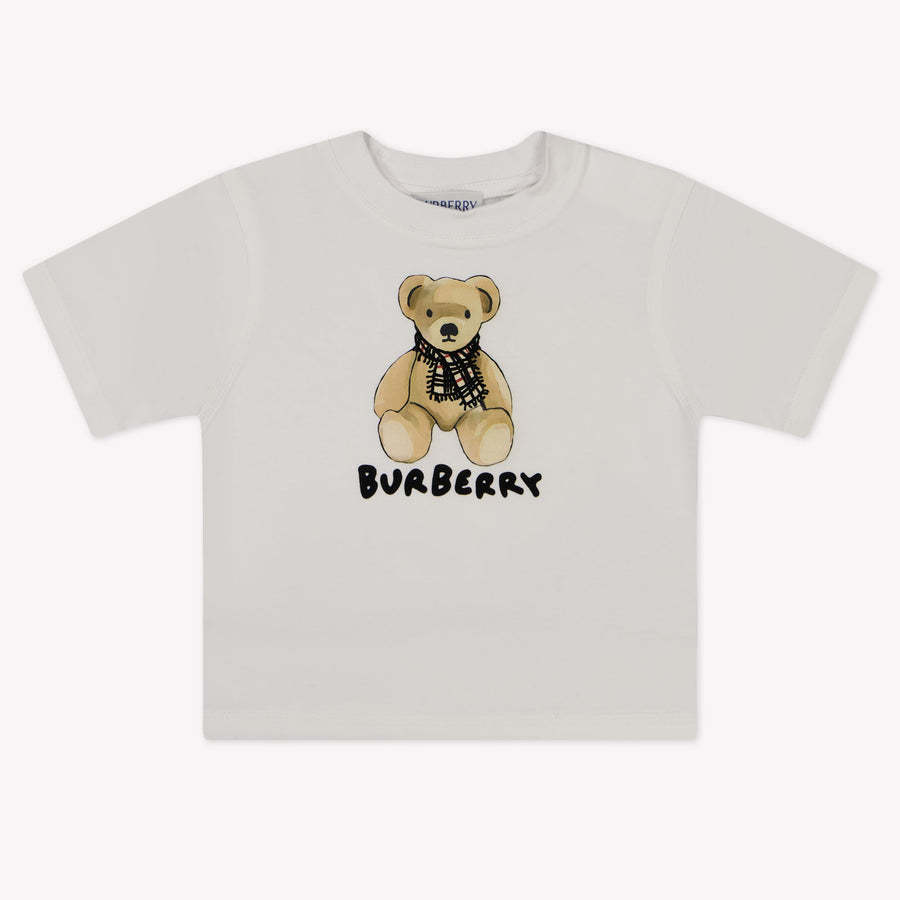 Burberry Baby Unisex T-Shirt In Wit