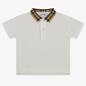 Burberry Baby Jongens Polo In Wit