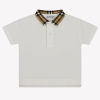 Burberry Baby Jongens Polo In Wit