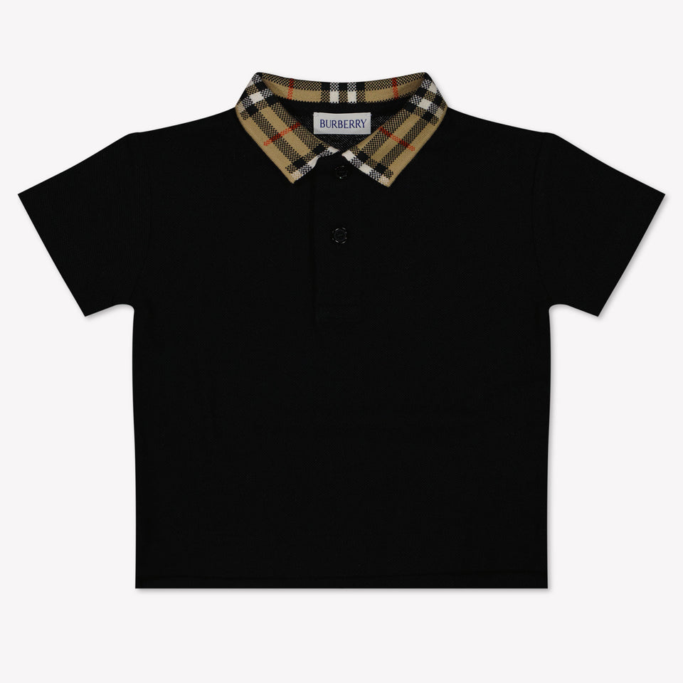 Burberry Baby Jongens Polo In Zwart