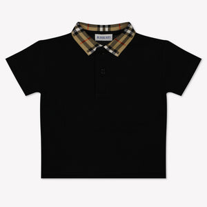 Burberry Baby Jongens Polo In Zwart