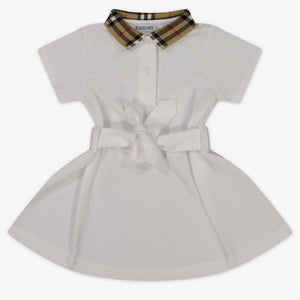 Burberry Astrid Baby Meisjes Jurk In Wit