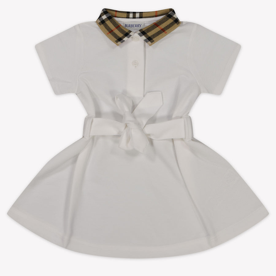 Burberry Astrid Baby Meisjes Jurk In Wit