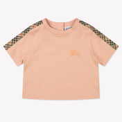 Burberry Baby Meisjes T-Shirt In Licht Roze