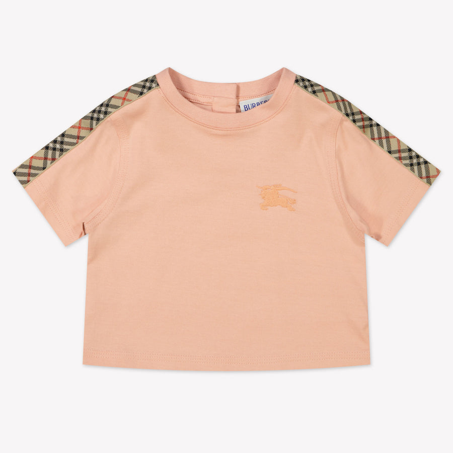 Burberry Baby Meisjes T-Shirt In Licht Roze