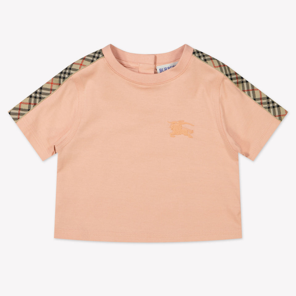 Burberry Baby Meisjes T-Shirt In Licht Roze