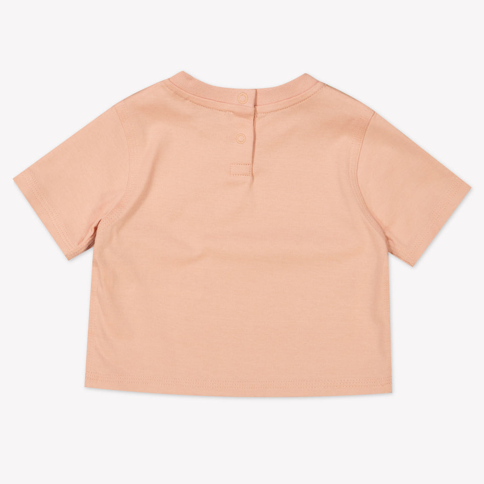 Burberry Baby Meisjes T-Shirt In Licht Roze