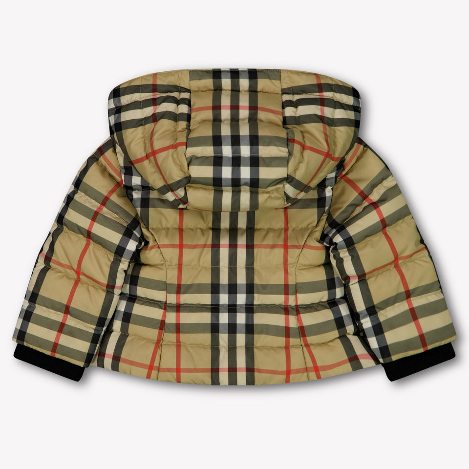 Burberry Baby Meisjes Winterjas In Beige