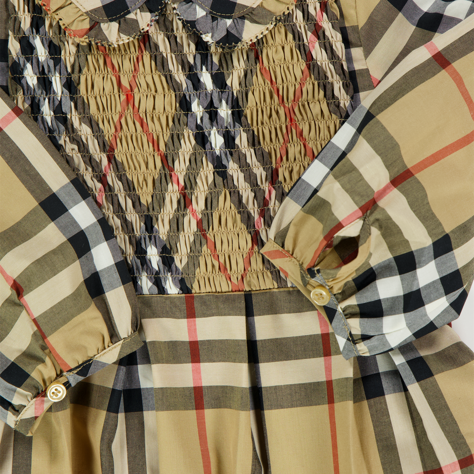 Burberry Ida Baby Meisjes Jurk In Beige