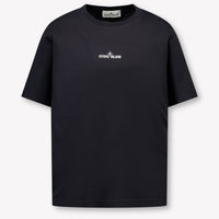 Stone Island Kinder Jongens T-Shirt In Zwart