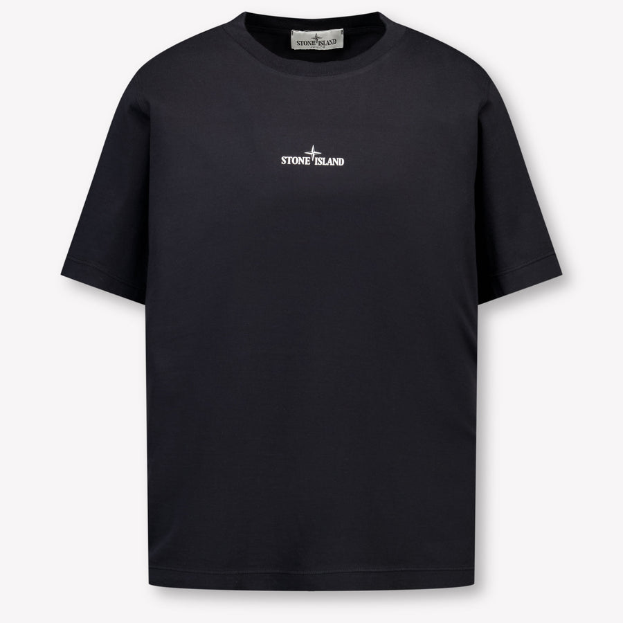 Stone Island Kinder Jongens T-Shirt In Zwart
