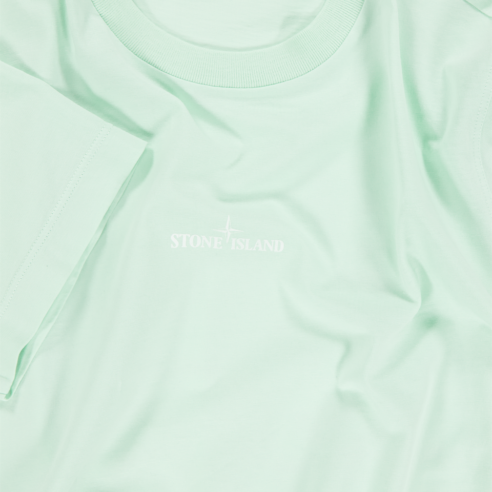 Stone Island Kinder Jongens T-Shirt In Mint