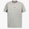 Stone Island Kinder Jongens T-Shirt In Grijs