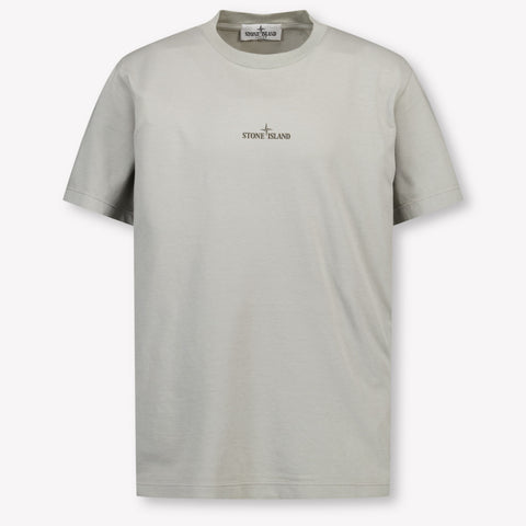Stone Island Kinder Jongens T-Shirt In Grijs