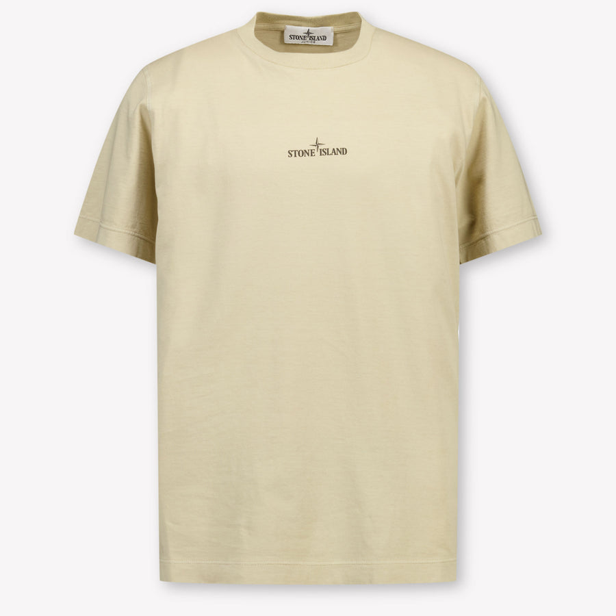 Stone Island Kinder Jongens T-Shirt In Zand