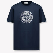 Stone Island Kinder Jongens T-Shirt In Navy