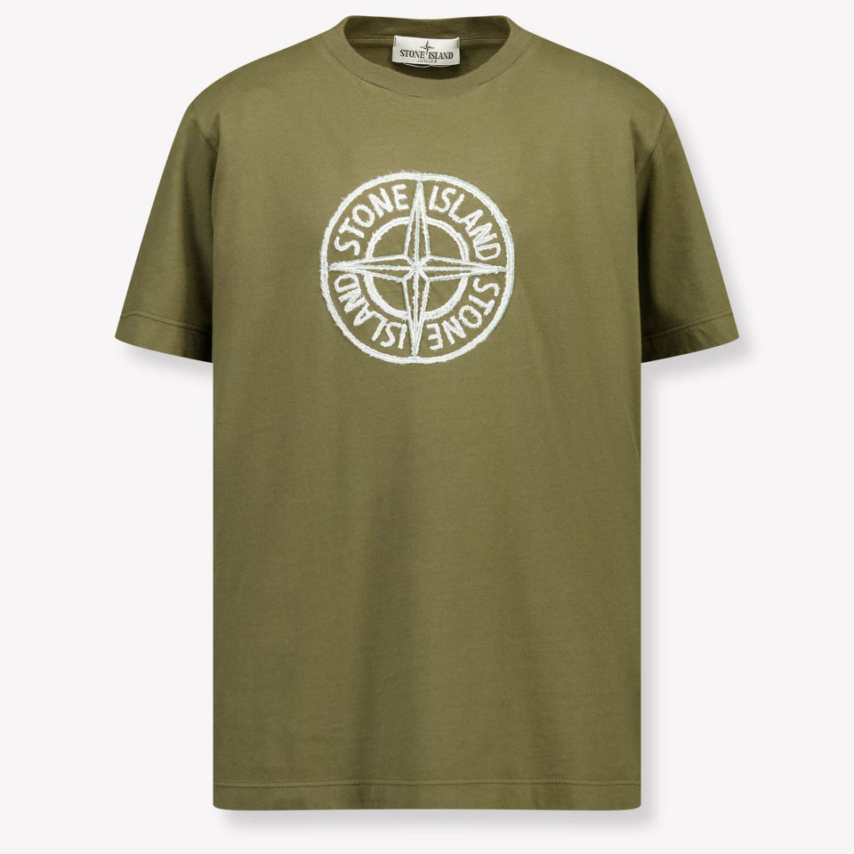 Stone Island Kinder Jongens T-Shirt In Army