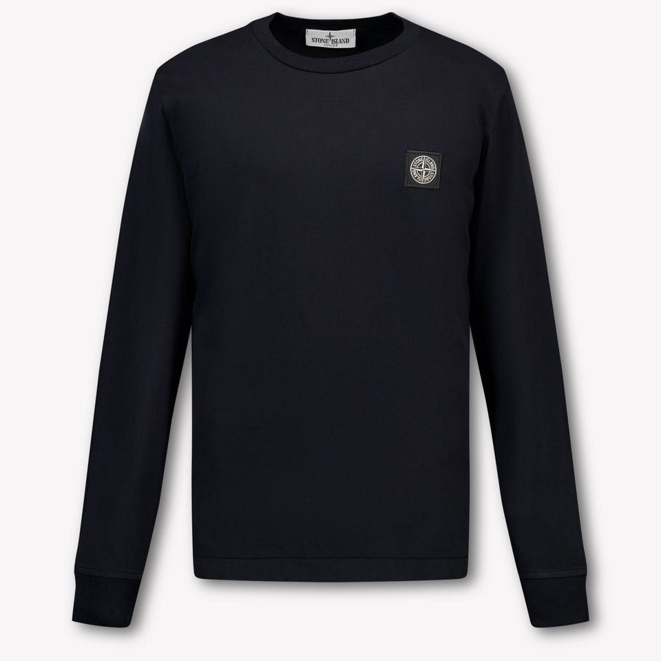 Stone Island Kinder Jongens T-Shirt In Zwart