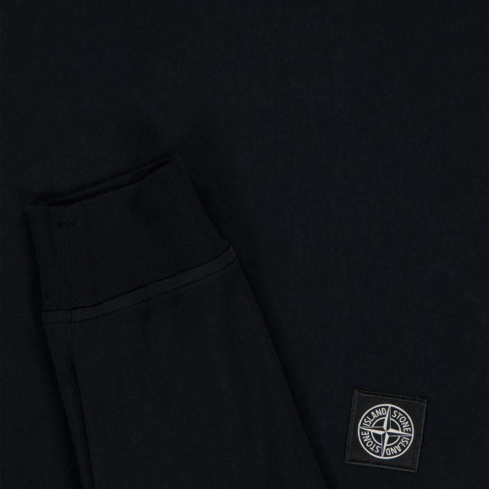 Stone Island Kinder Jongens T-Shirt In Zwart