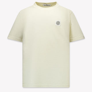 Stone Island Kinder Jongens T-Shirt In Off White