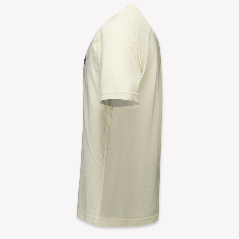 Stone Island Kinder Jongens T-Shirt In Off White