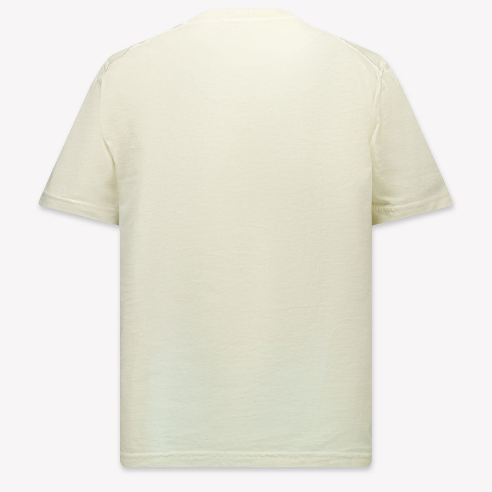 Stone Island Kinder Jongens T-Shirt In Off White