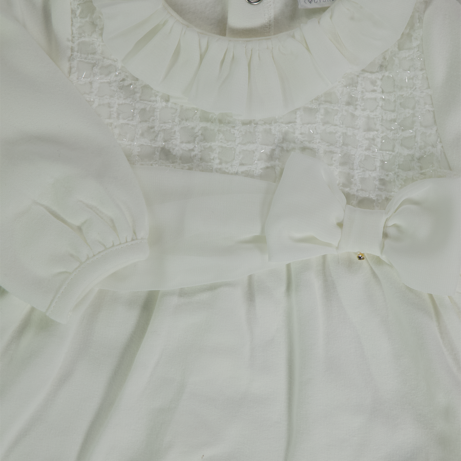 First Baby Meisjes Boxpakje In Off White