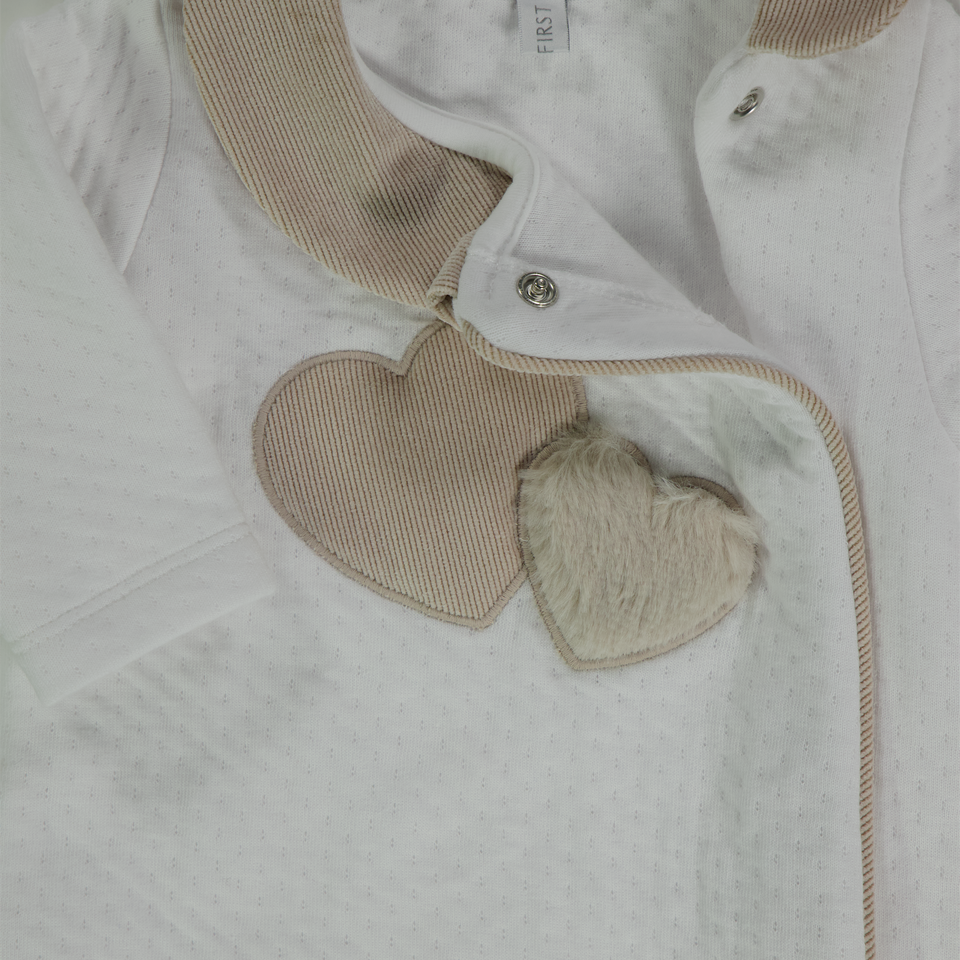 First Baby Meisjes Boxpakje In Wit