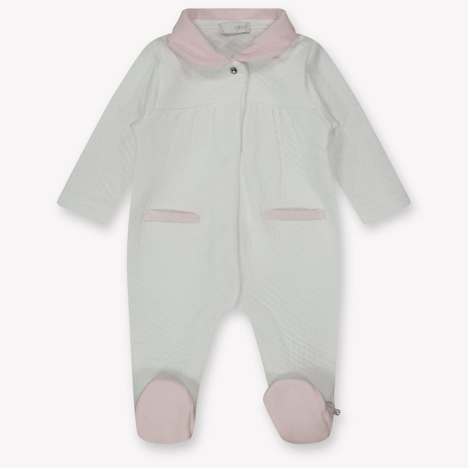 First Baby Meisjes Boxpakje In Wit