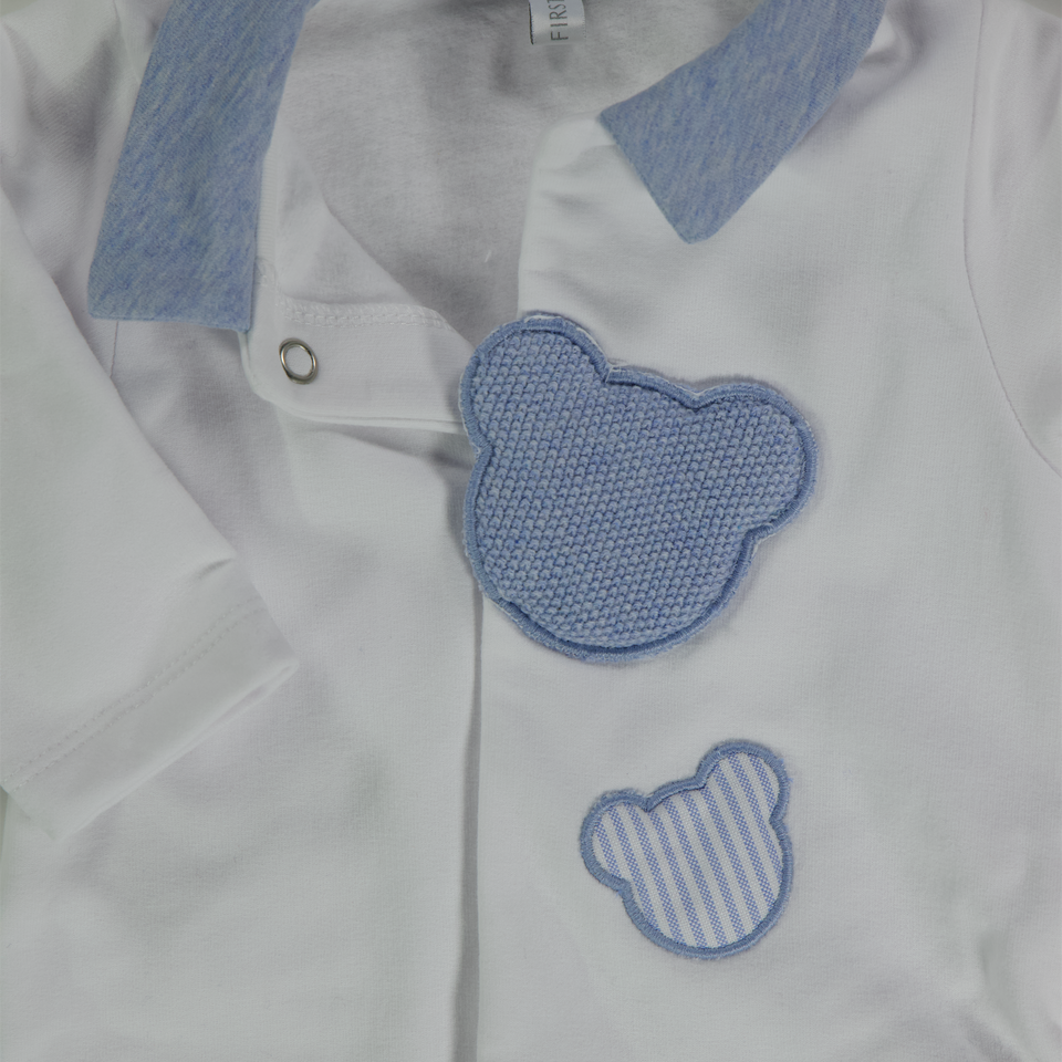 First Baby Jongens Boxpakje In Wit