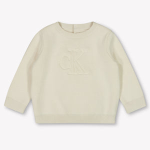 Calvin Klein Baby Unisex Trui In Ecru