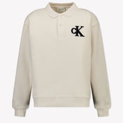 Calvin Klein Kinder Jongens Polo In Ecru