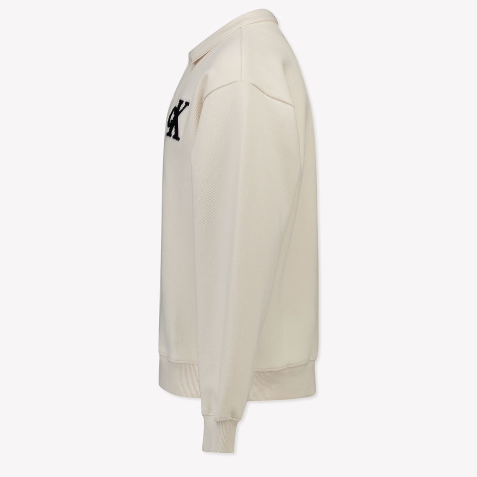 Calvin Klein Kinder Jongens Polo In Ecru