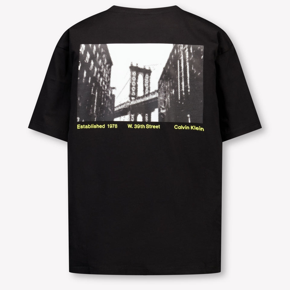Calvin Klein Kinder Jongens T-Shirt In Zwart