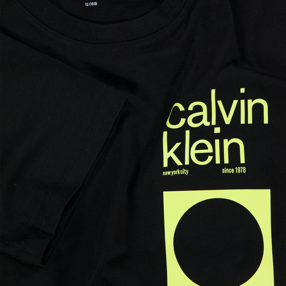 Calvin Klein Kinder Jongens T-Shirt In Zwart