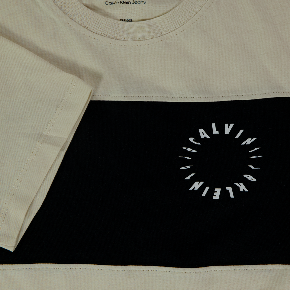 Calvin Klein Kinder Jongens T-Shirt In Off White