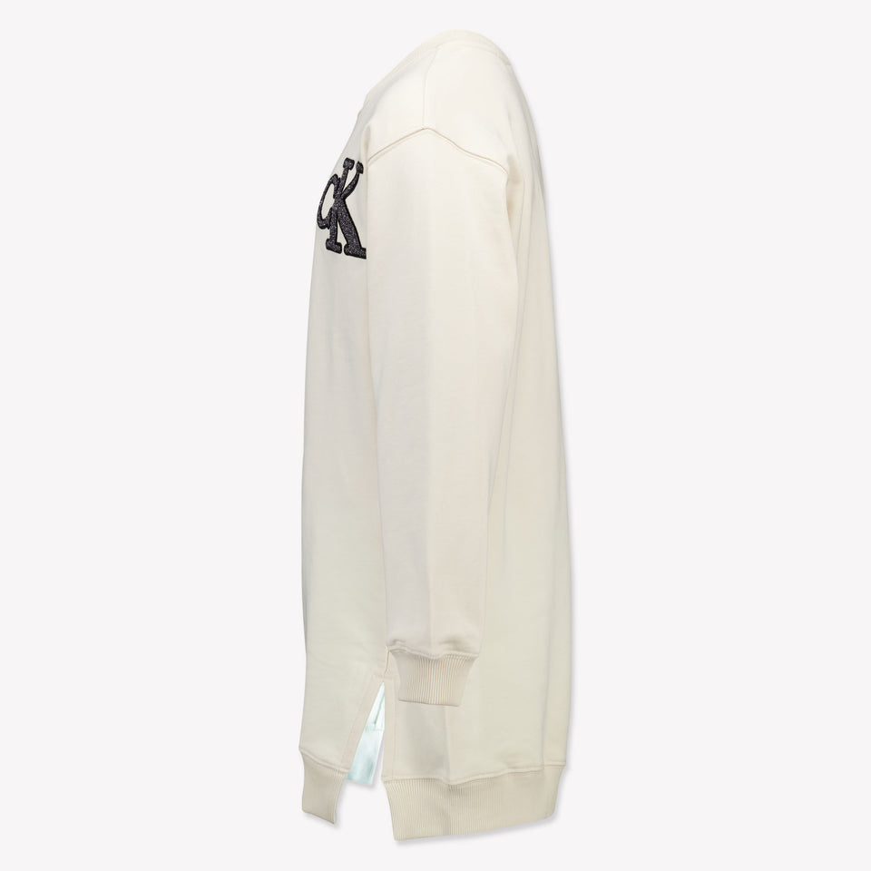 Calvin Klein Kinder Meisjes Jurk In Off White