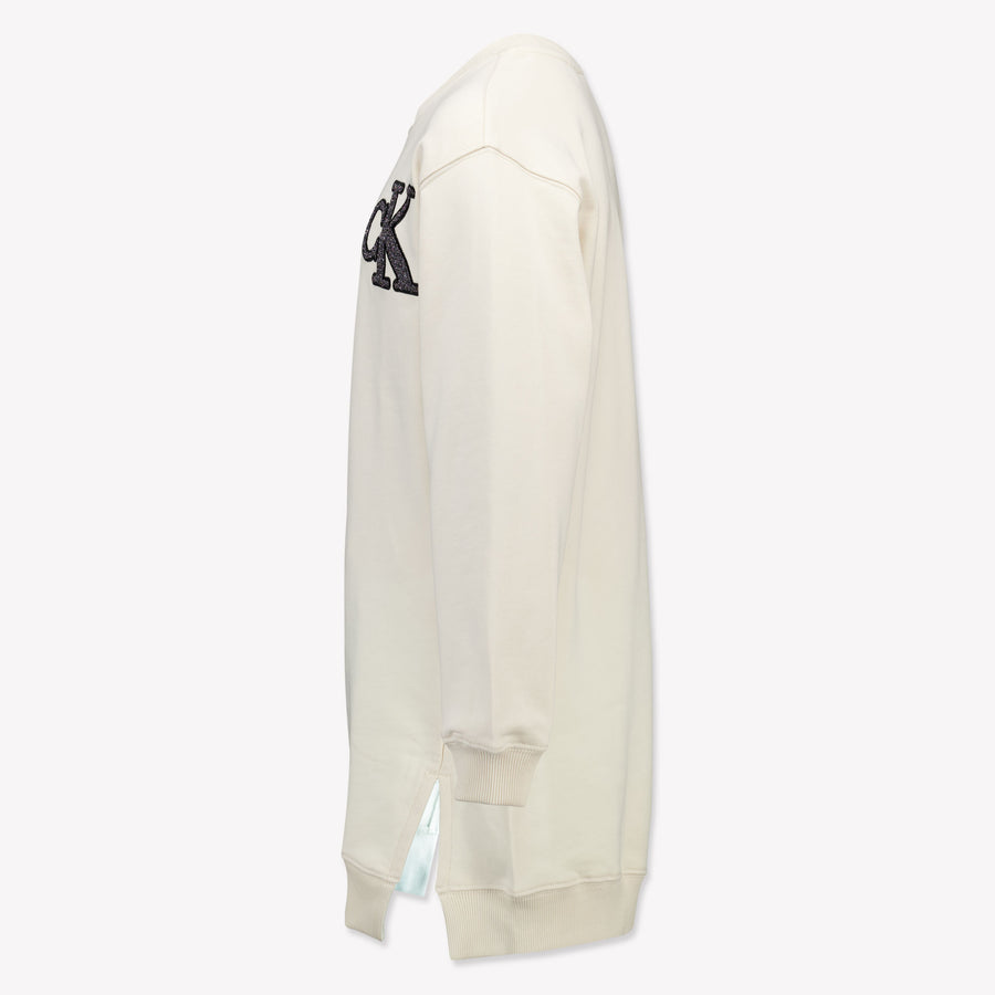 Calvin Klein Kinder Meisjes Jurk In Off White