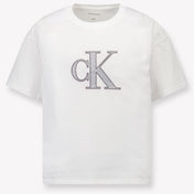 Calvin Klein Kinder Meisjes T-Shirt In Wit