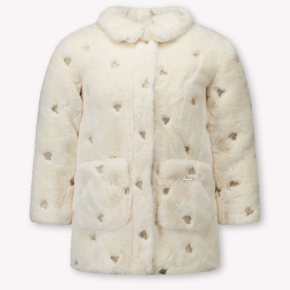 Guess Kinder Meisjes Faux Fur Jassen In Off White